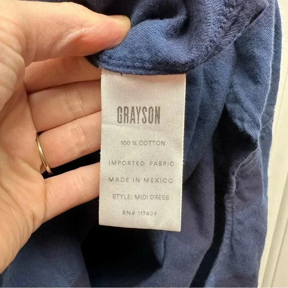 Grayson Frank & Eileen Hero Midi Dress Blue Flannel Check Plaid Size 2 (small) - Picture 12 of 14